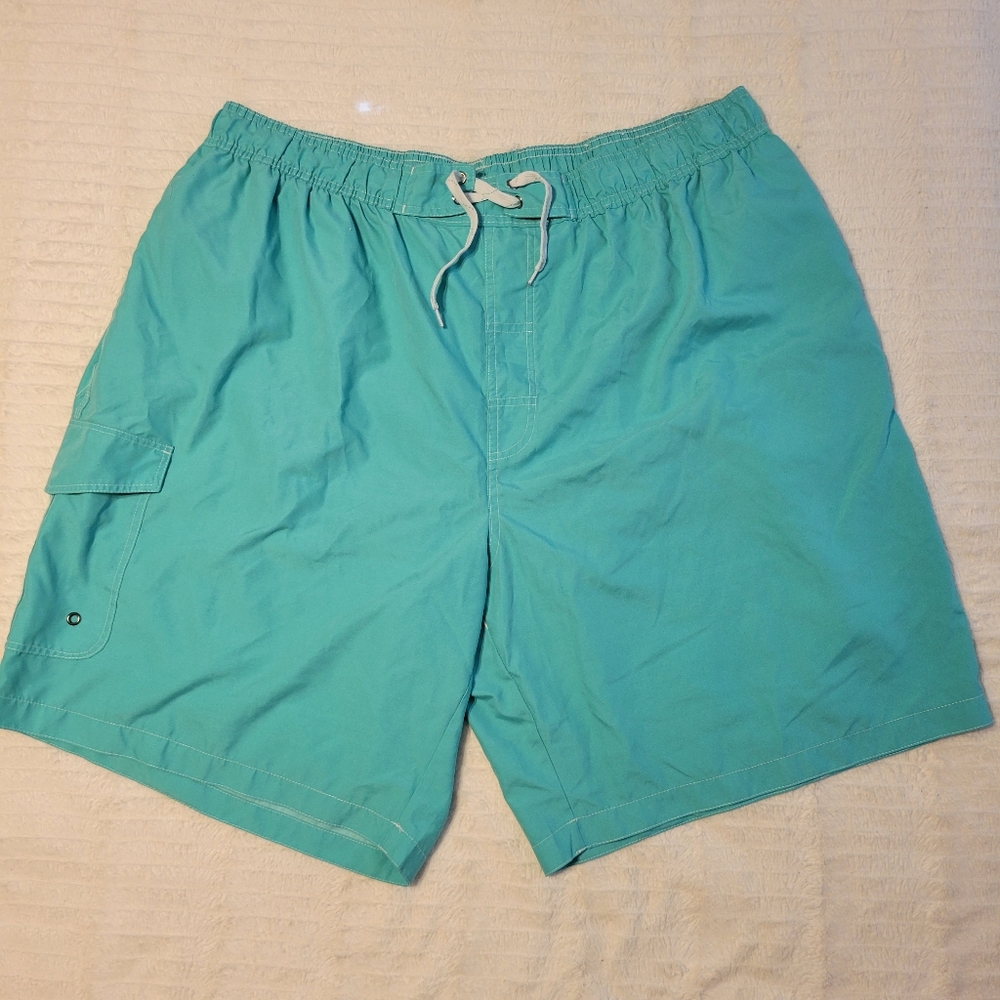 St John's Bay Blue-Green Swim Trunks